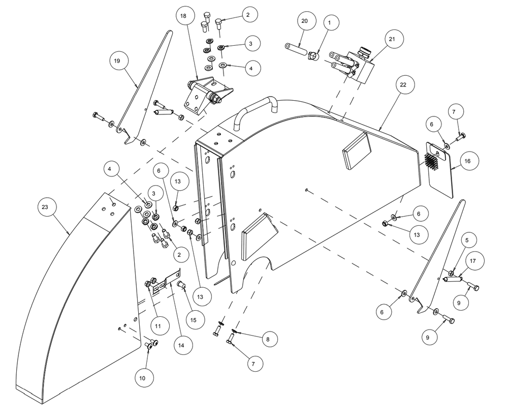 Section 21 Diagram and Parts List for MK-4020B 167439-20 MK Diamond Concrete Saw